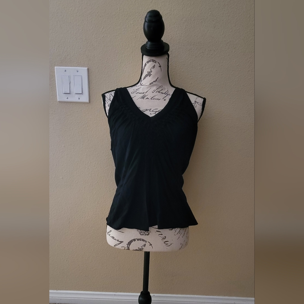 Banana Republic Black V-Neck Tank Top